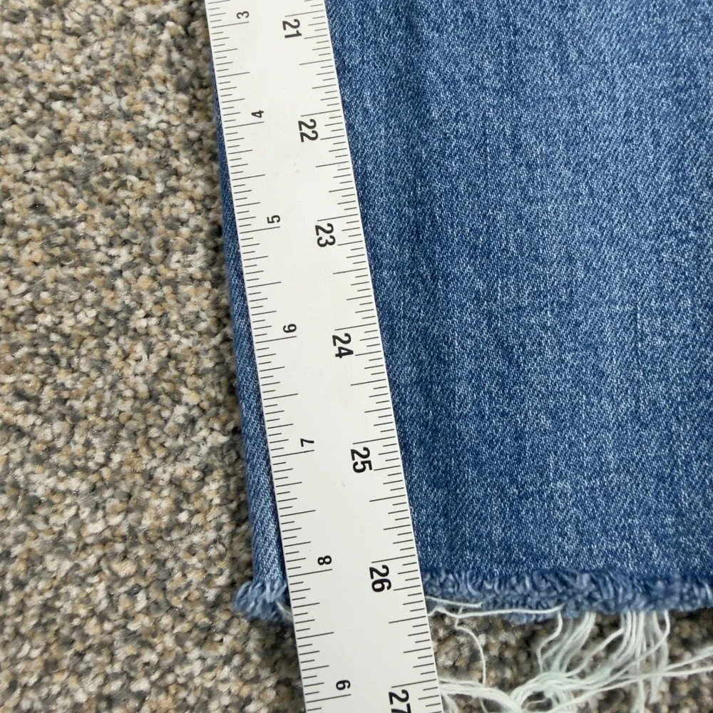 Hudson Krista Super Skinny Jeans Womens 27 Blue Distressed Raw Hem Stretch Denim